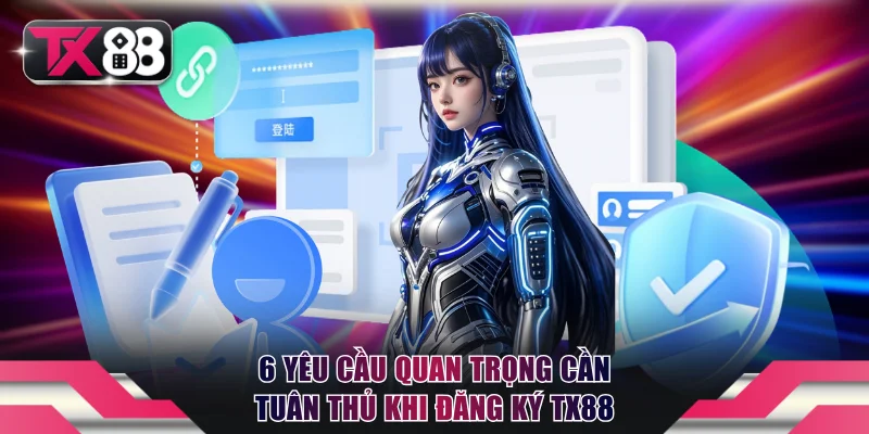 Đăng Ký TX88 - Gia Nhập Nhà Cái Uy Tín Thưởng 100% Nạp Đầu 1 6 yêu cầu quan trọng cần tuân thủ khi đăng ký TX88