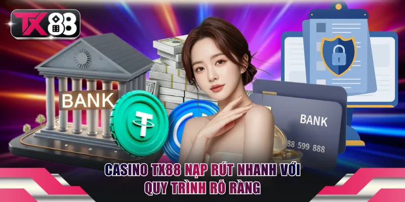 Casino TX88 Nạp Rút Nhanh 3 Phút, Trải Nghiệm Cực Đỉnh 2 Casino TX88 nạp rút nhanh với quy trình rõ ràng
